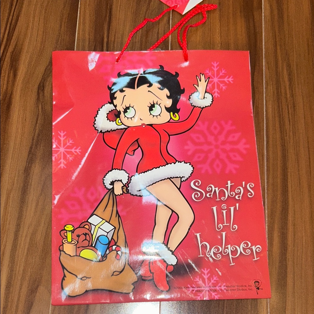 Vintage Betty Boop Christmas gift bag